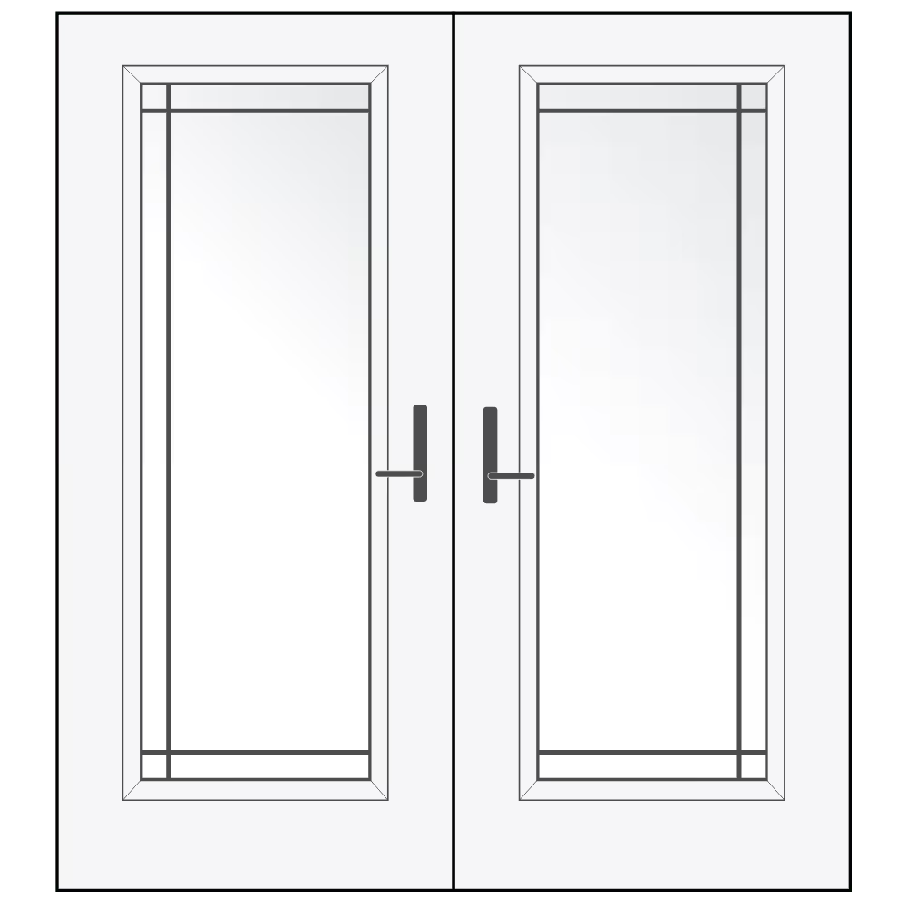 Modified Prairie grille pattern on an Ensemble entry door