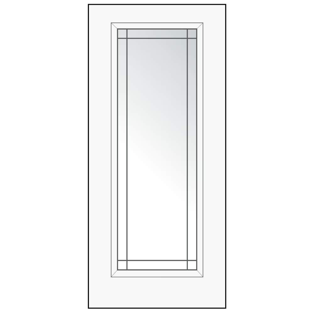 Prairie grille pattern on an Ensemble entry door