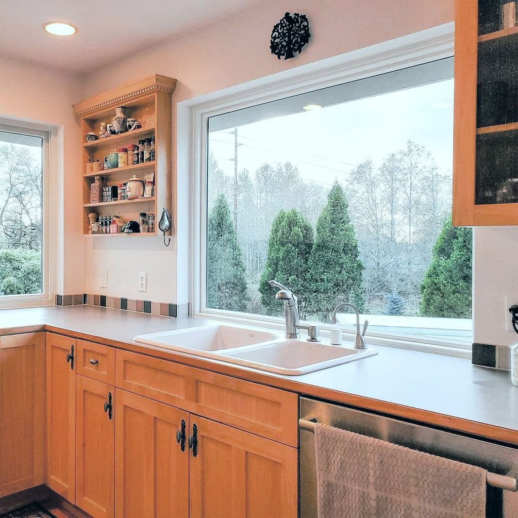 Picture window installation