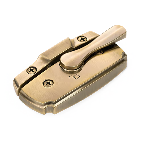 Antique Brass window hardware finish
