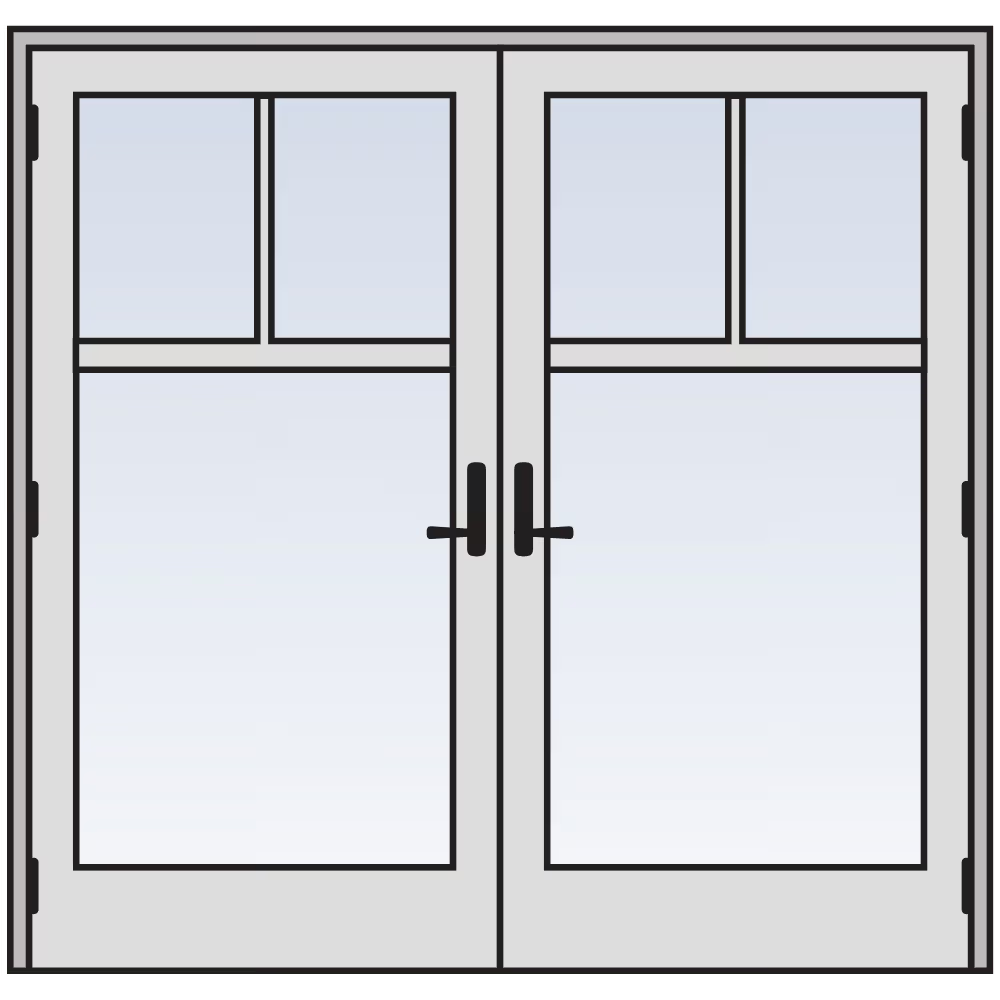 Fractional grille pattern on an Andersen patio door