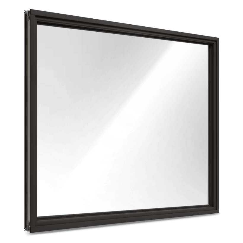 Picture window with black frame